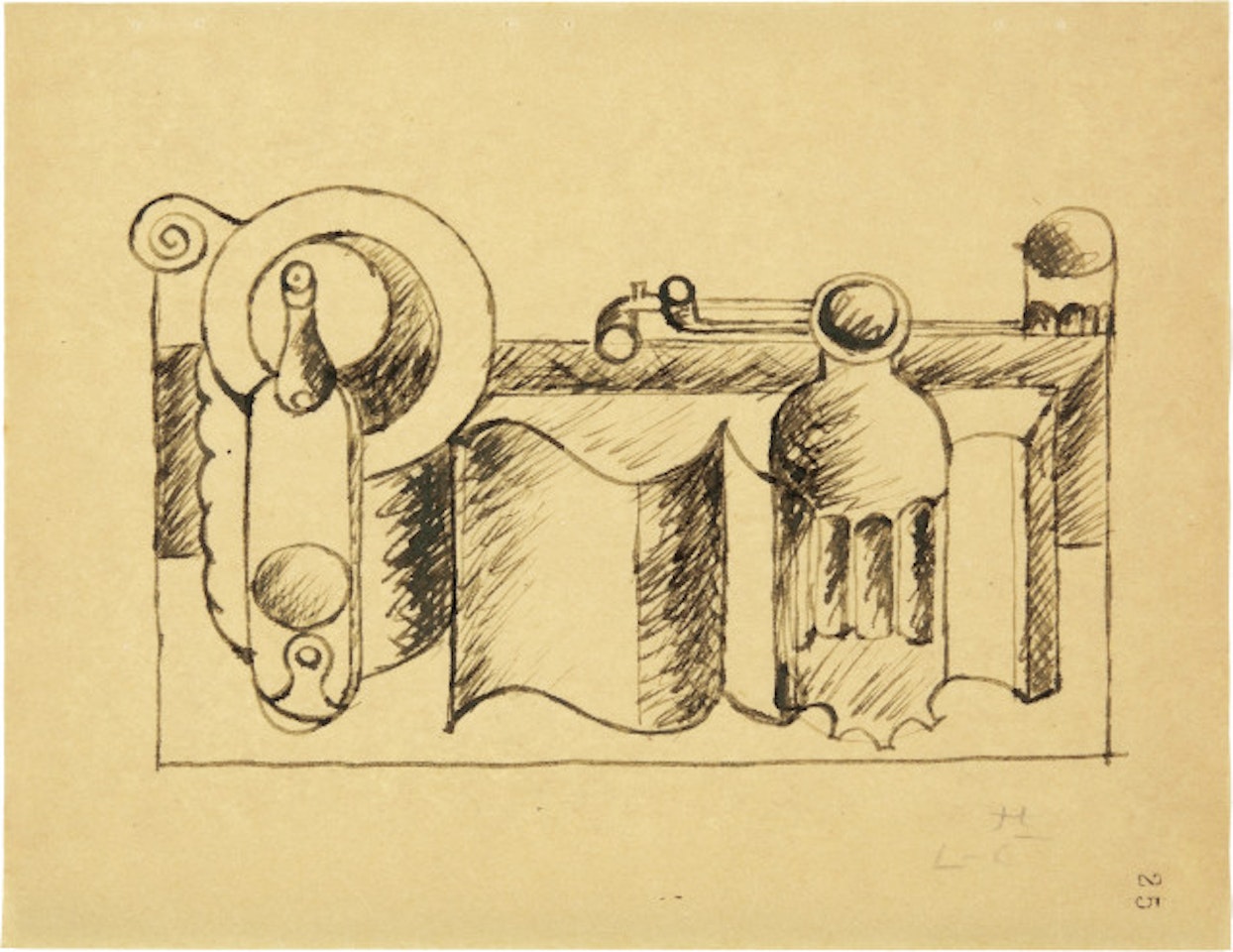 Nature morte au livre, carafe, bouteille, verre et pipes by Le Corbusier
