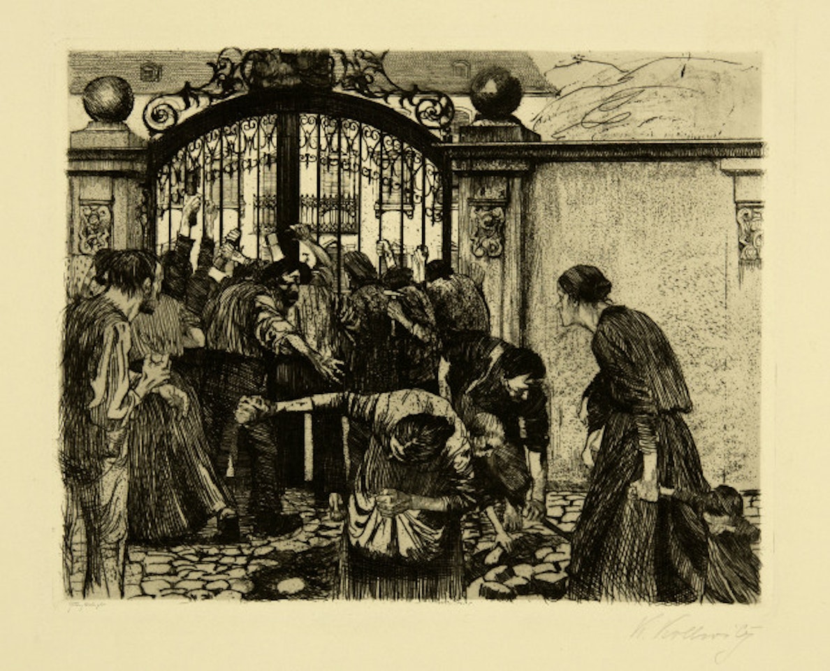 Storm; Sheet 5 from the cycle “A Weavers’ Revolt” by Kathe Kollwitz