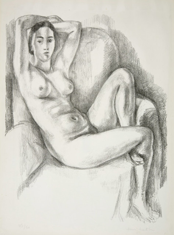 Nu au coussin bleu by Henri Matisse