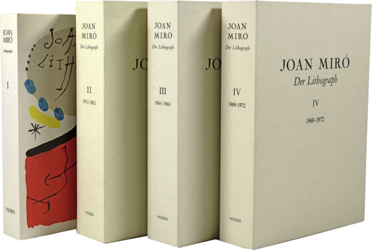Fernand Mourlot. Joan Miró, The Lithographer (Vol. I-IV, German edition, special edition) by Joan Miró