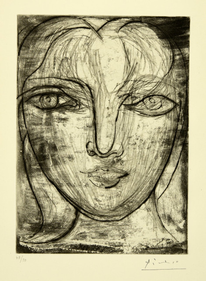 Portrait de Marie-Thérèse de face by Pablo Picasso