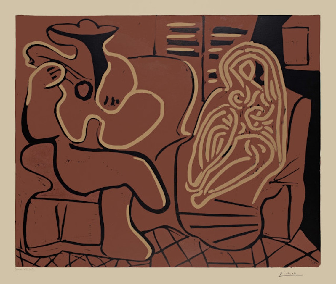 Aubade, with woman in an armchair Cannes by Pablo Picasso