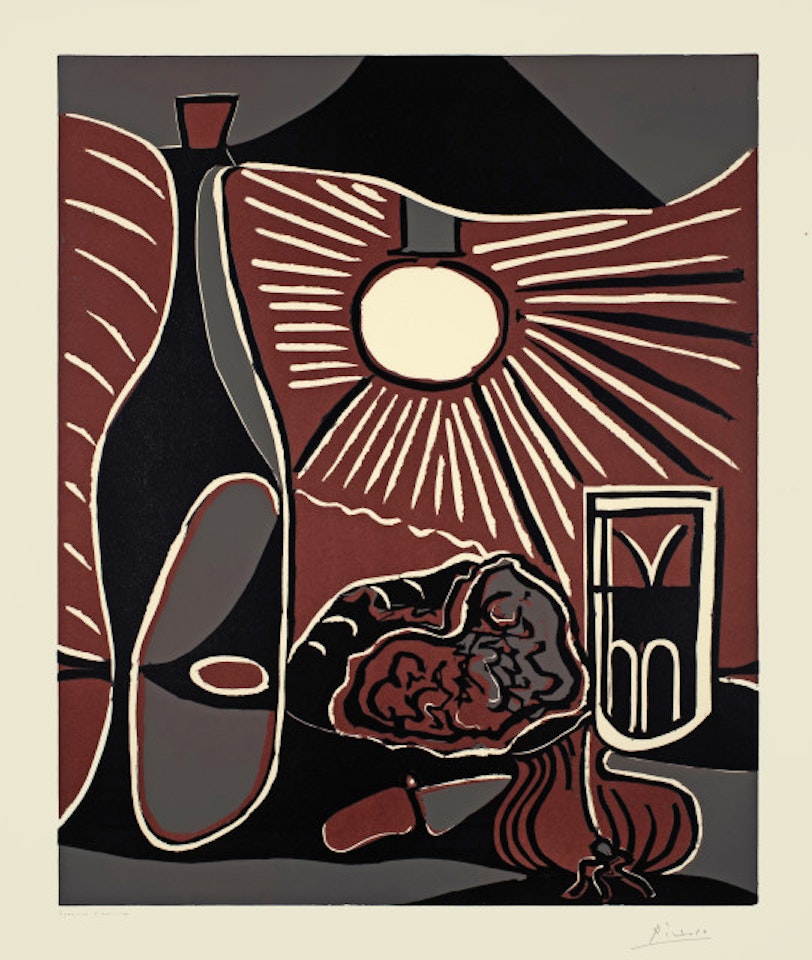 Still life with snacks. I Mougins by Pablo Picasso