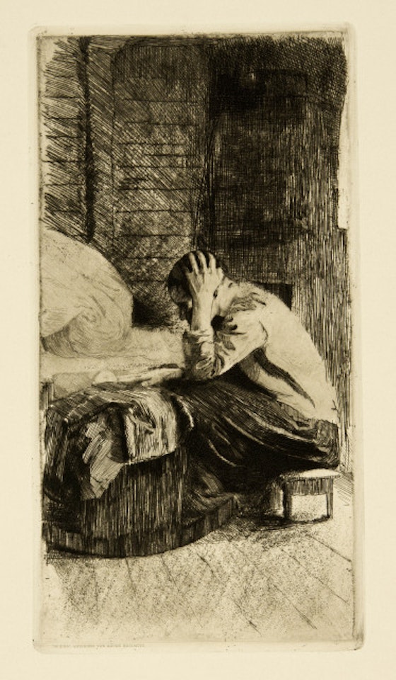 Frau an der Wiege by Kathe Kollwitz