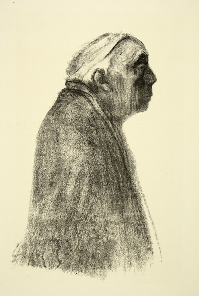 Selbstbildnis im Profil nach rechts by Kathe Kollwitz