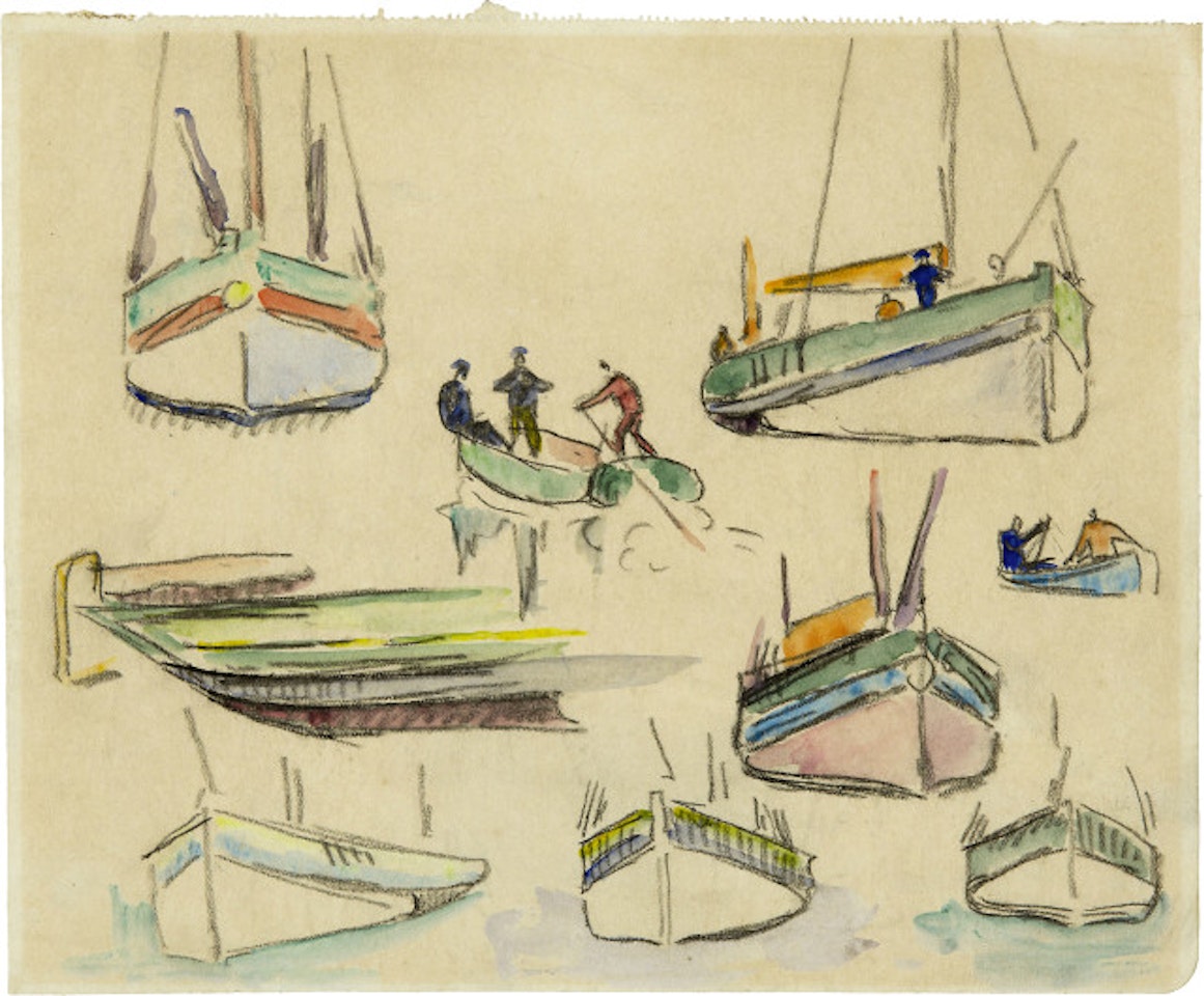 Fishing boat studies by Paul Signac