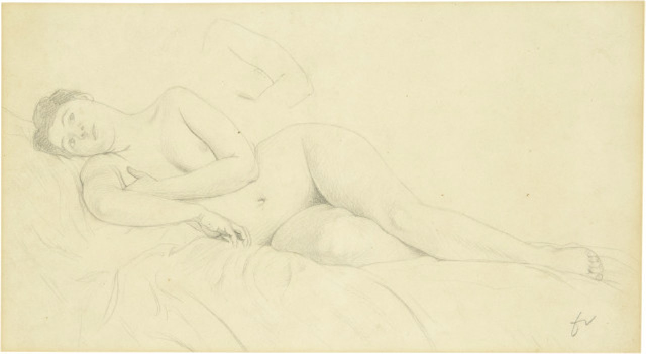 Figure nue couchée by Félix Vallotton