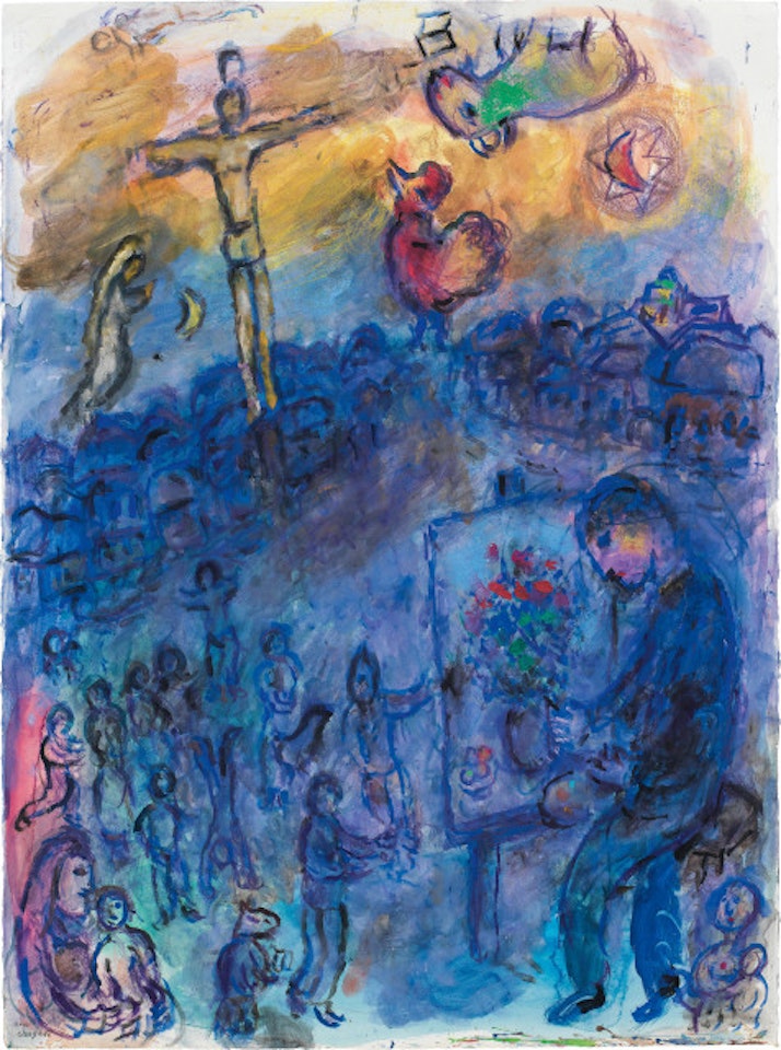 Le Peintre au village by Marc Chagall