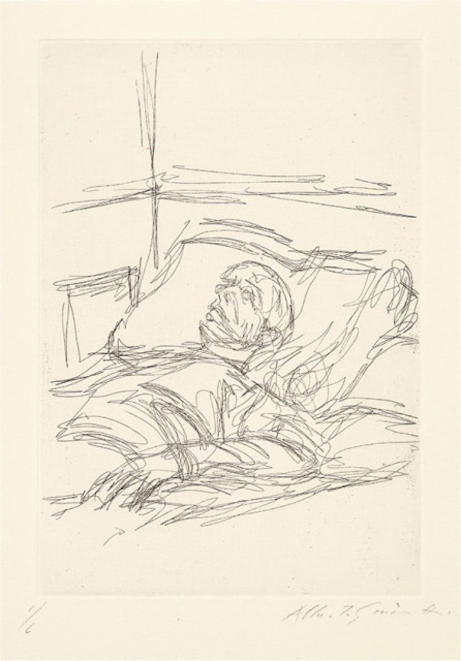 Series of 52 sheets of etchings related to: Michel Leiris, Vivantes cendres, innommées. Paris, Jean Hugues, by Alberto Giacometti