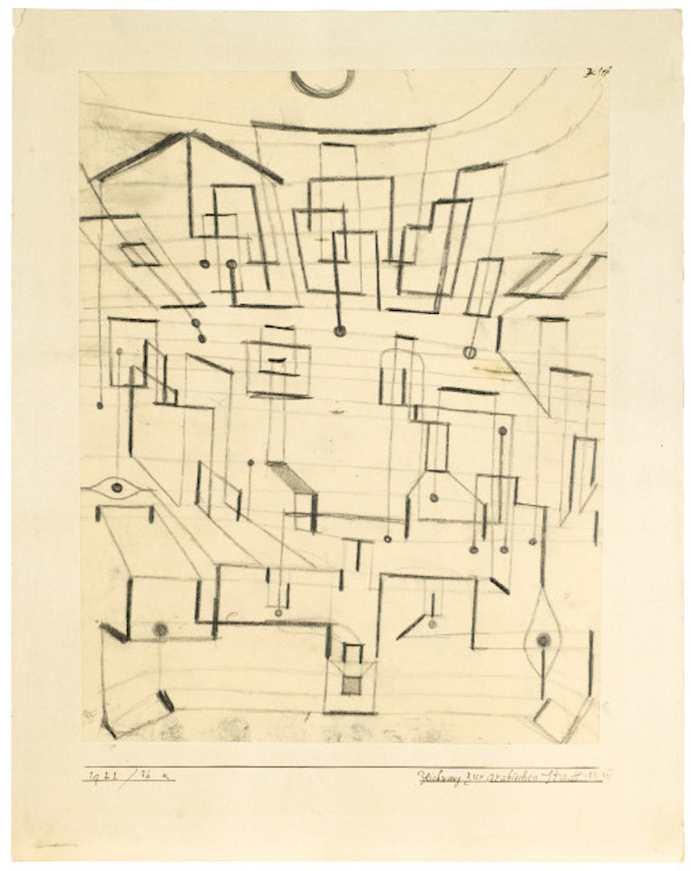 Drawing of the Arabian city (22/29) by Paul Klee