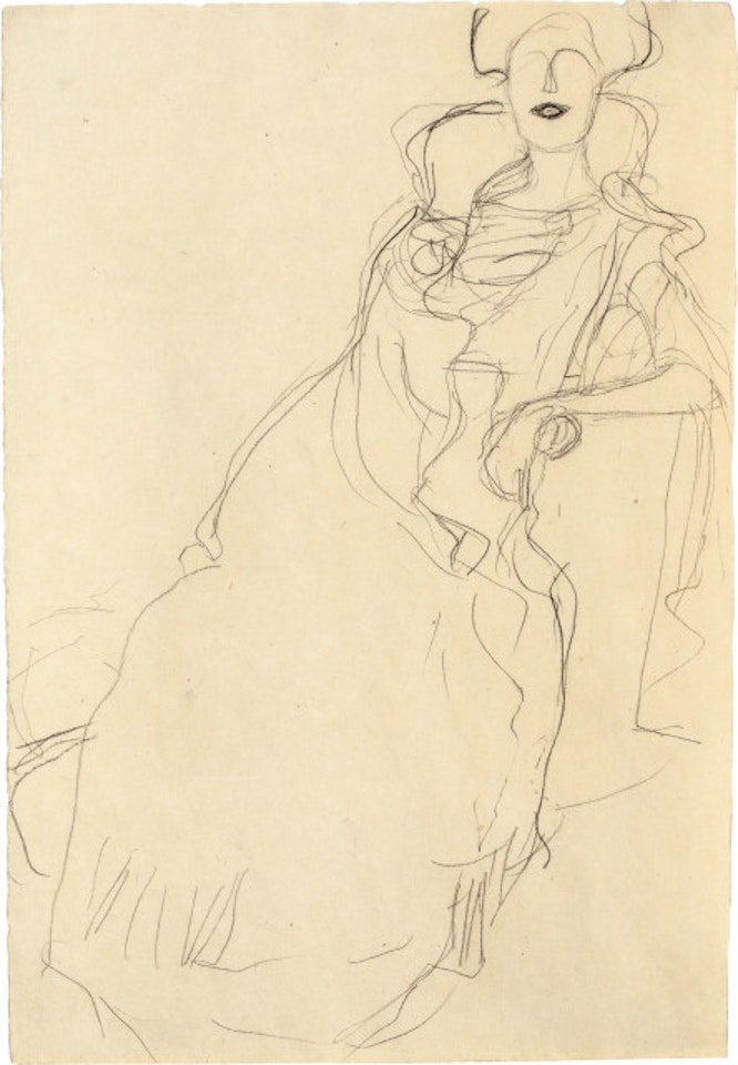 Adele Bloch-Bauer, sitting diagonally by Gustav Klimt