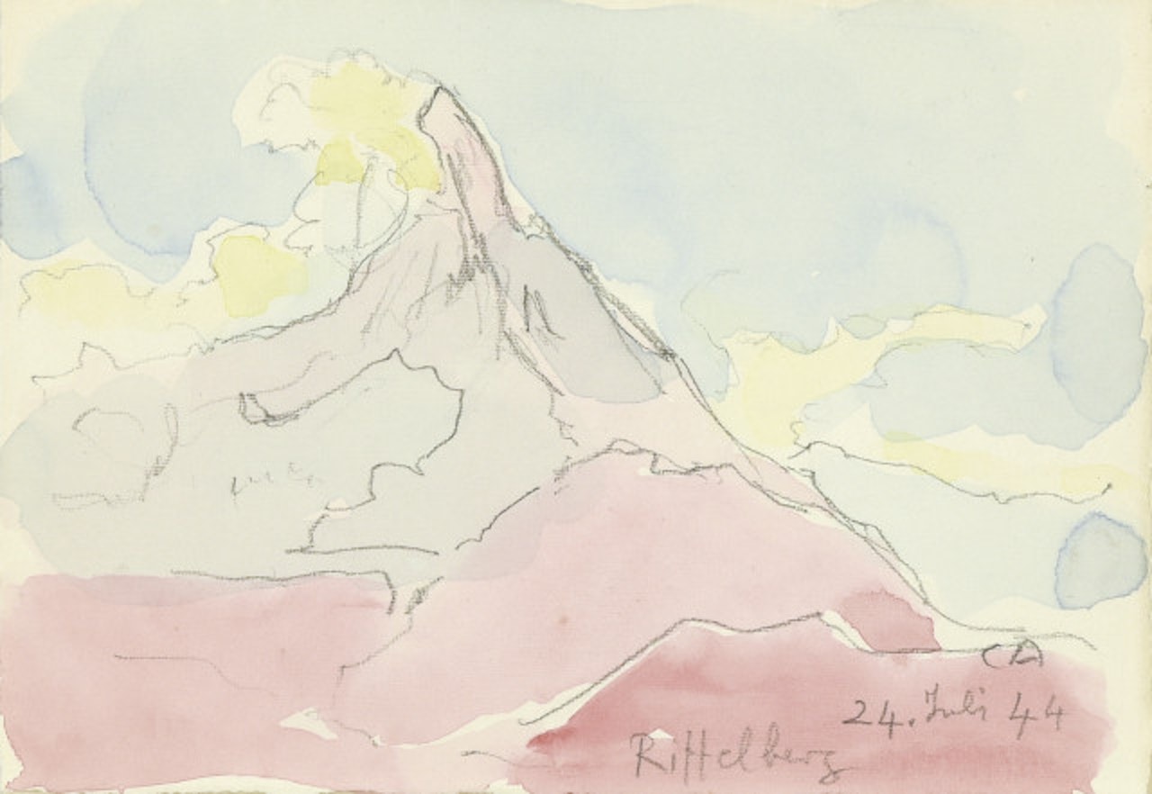 Matterhorn in clouds by Cuno Amiet