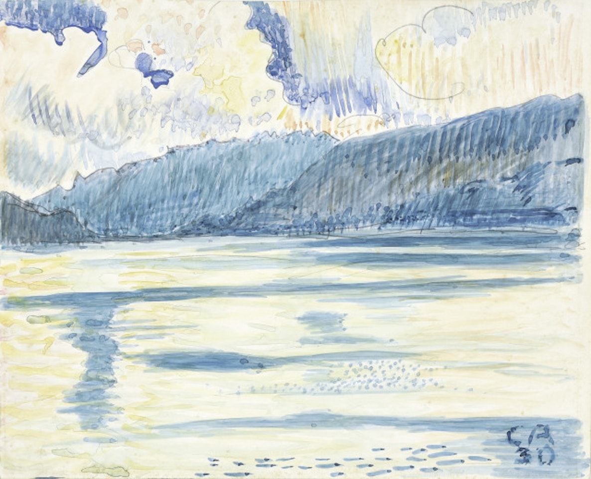 Lake Thun with a view of Interlaken by Cuno Amiet