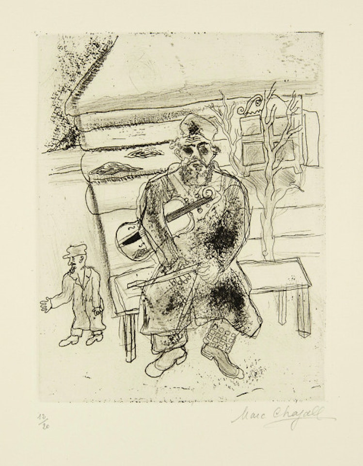 Musicians on the banc by Marc Chagall