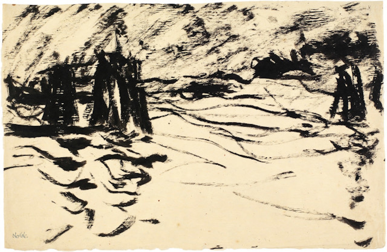 Port of Hamburg by Emil Nolde
