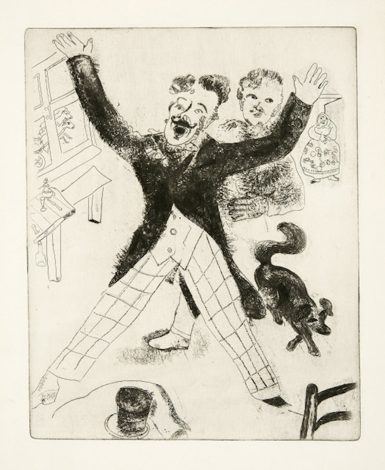 10 illustrations from "Les Âmes mortes" by Marc Chagall