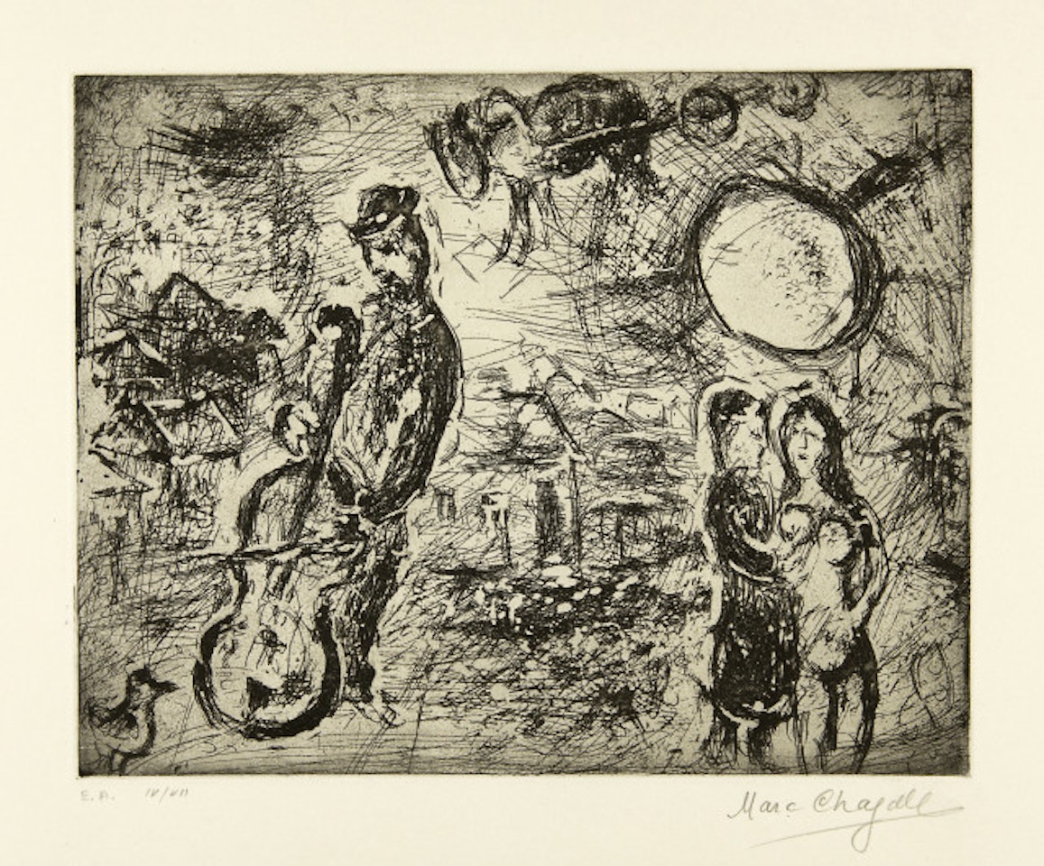 Le Violoncelliste du village by Marc Chagall