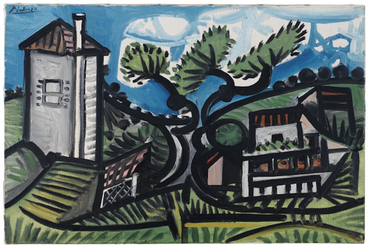 Maisons devant la colline; June 15, 1953 by Pablo Picasso