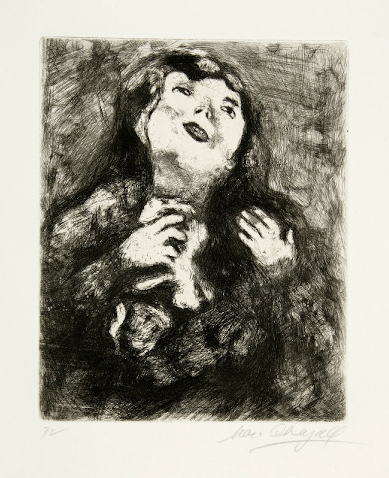 La young veuve. - Le Heron; Sheets 72 and 73 from the album "Les Fables" by Marc Chagall