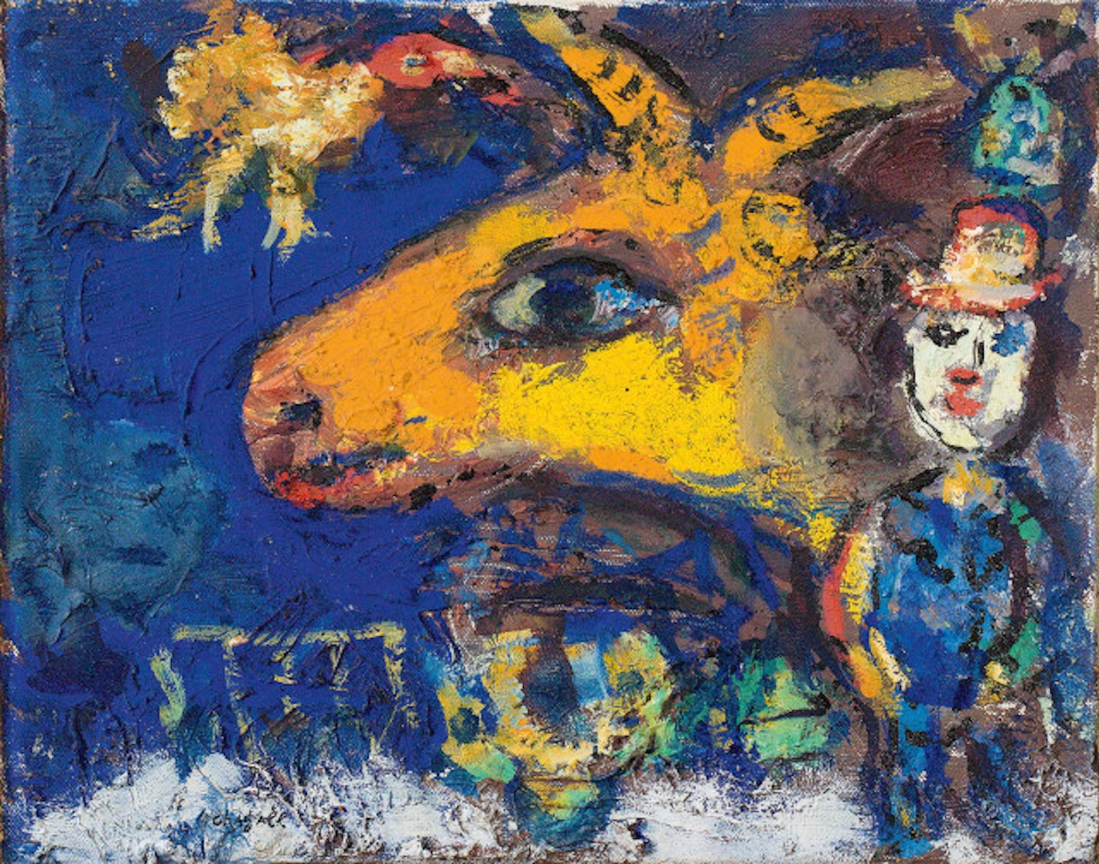 Le profile du bouc jaune by Marc Chagall