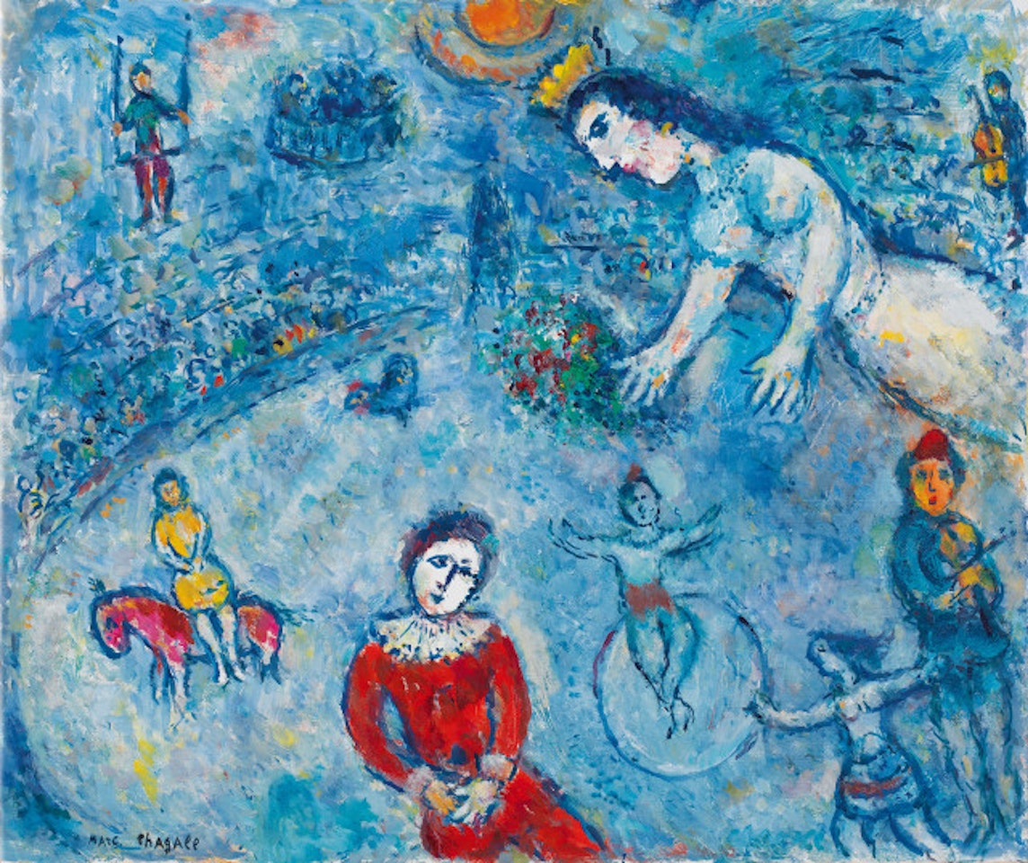 Le circus bleu by Marc Chagall