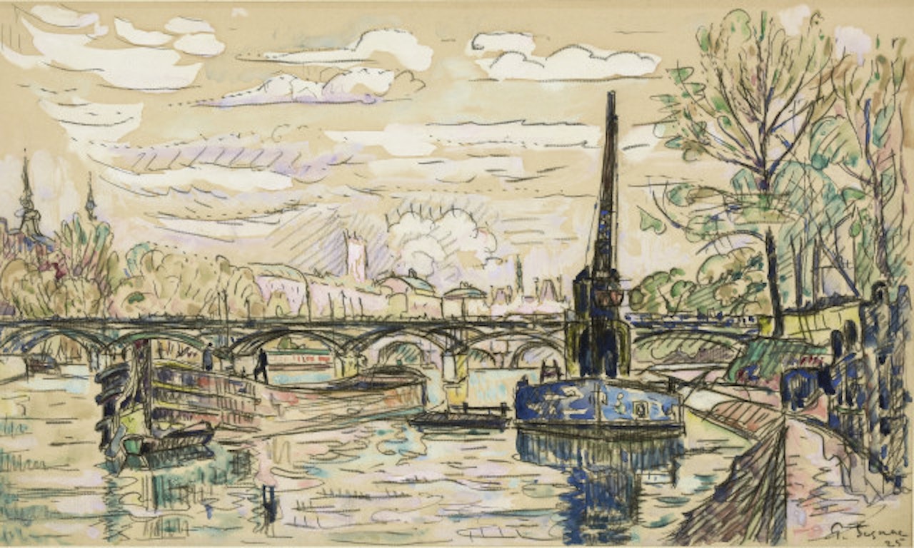 Le Pont des Arts in Paris by Paul Signac