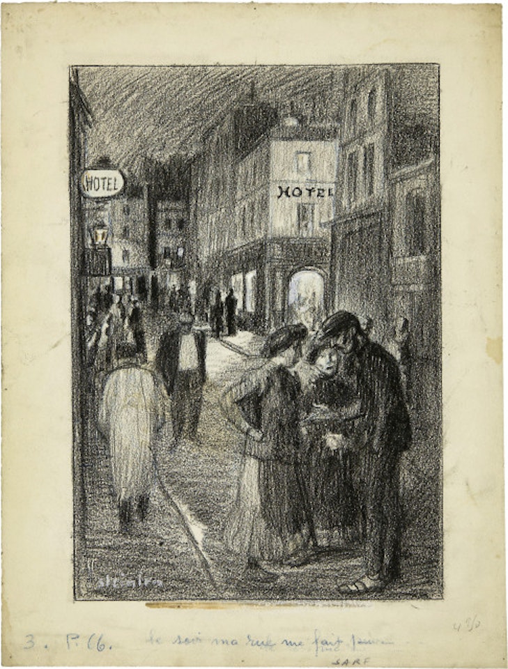 Le Soir ma rue me fait peur by Théophile Alexandre Steinlen