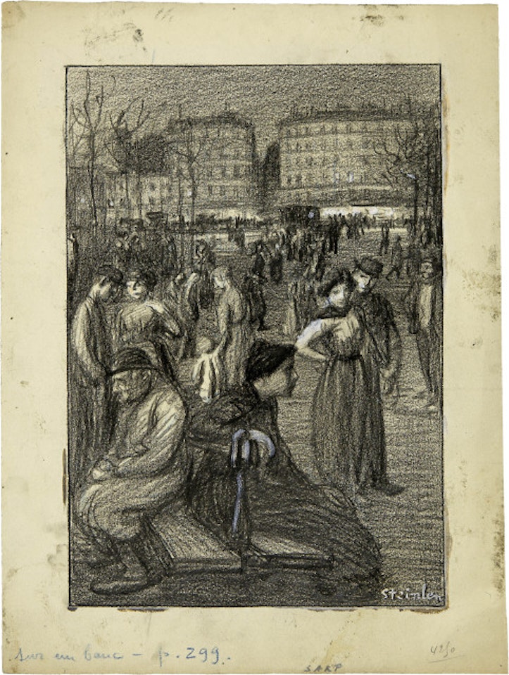 Sur un banc by Théophile Alexandre Steinlen