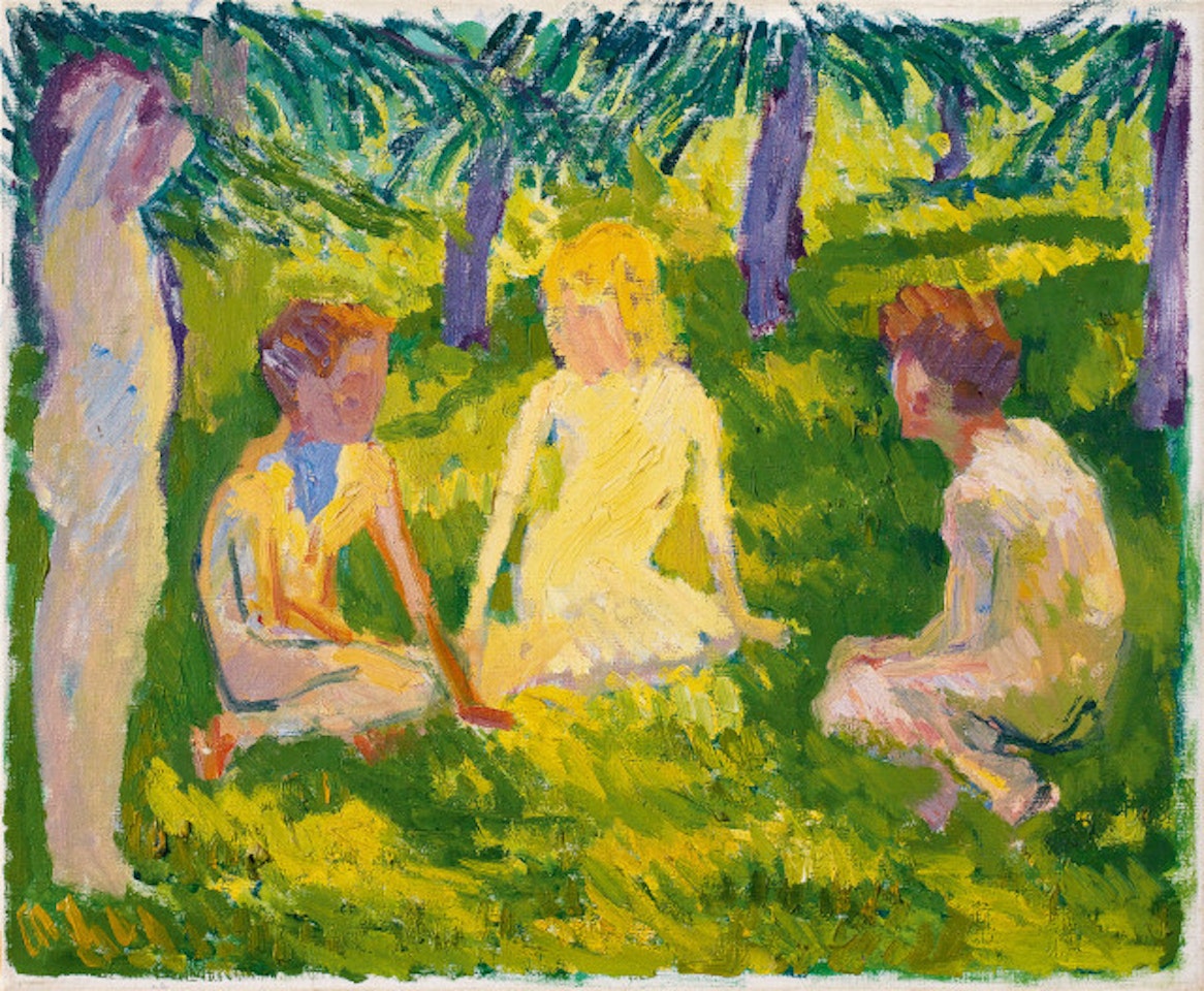 Bambini nel bosco - Children in the Forest (Small Version) by Giovanni Giacometti