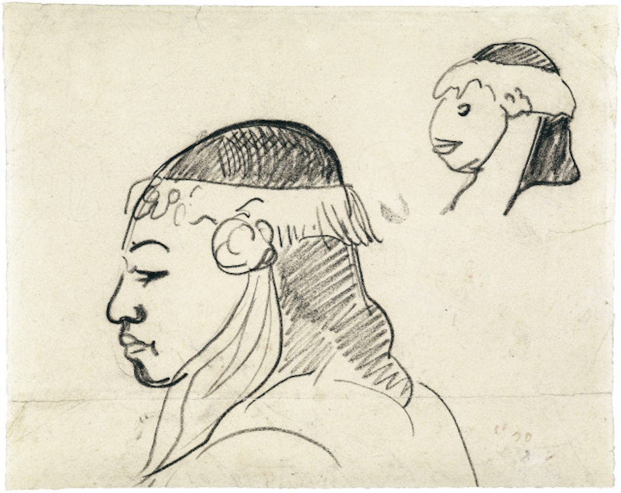 Têtes de femmes, Tahiti by Paul Gauguin