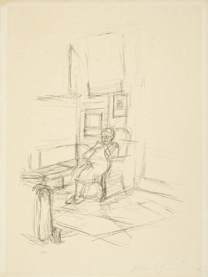 The Mère de l"artiste assise devant le poêle by Alberto Giacometti