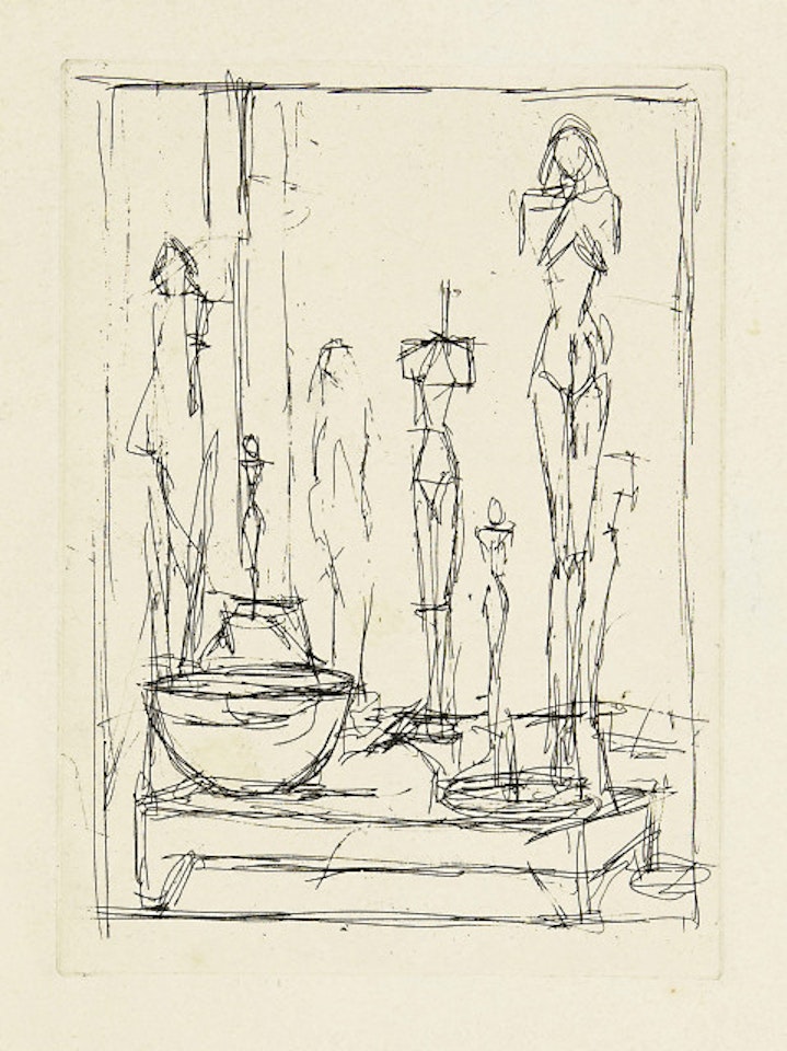 Sculptures and large pieces in the studio I by Alberto Giacometti