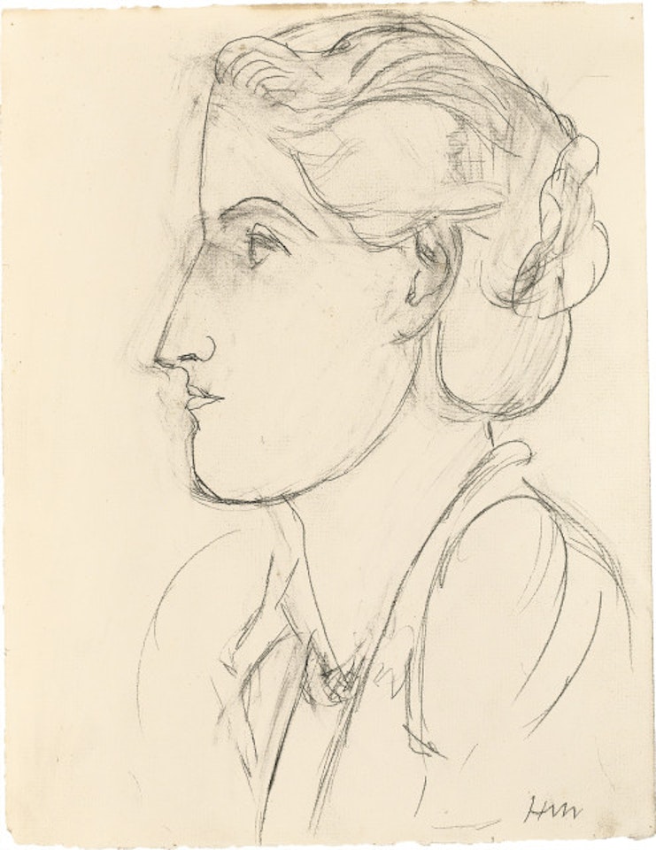Tête de young woman, de profile, tournée à gauche by Henri Matisse