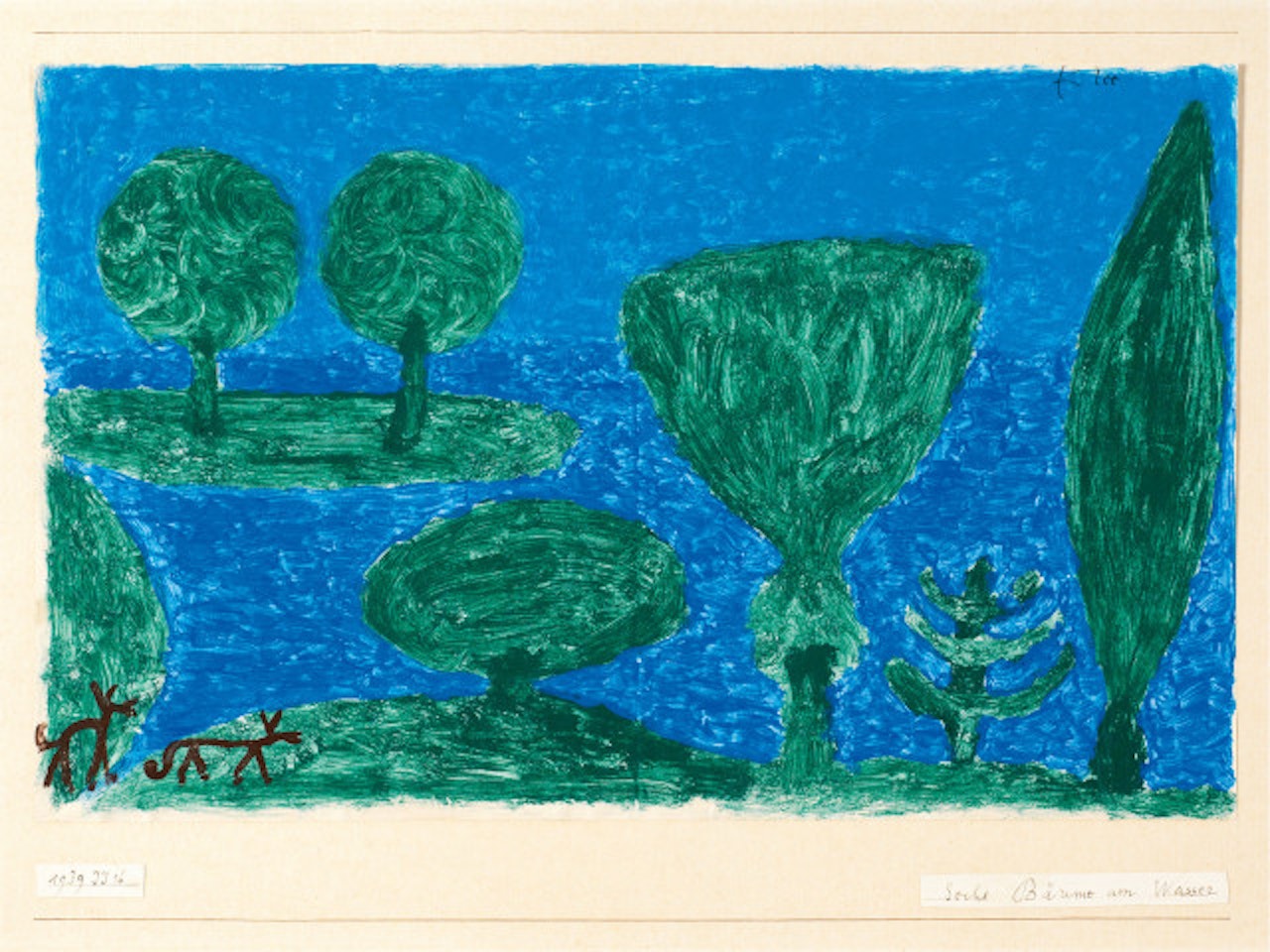 Six trees by the water by Paul Klee