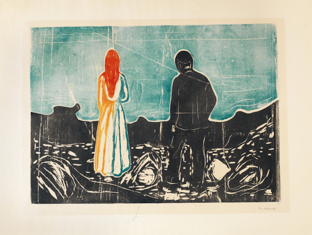 Two people - the lonely ones The Lonely Ones - Two Human Beings by Edvard Munch