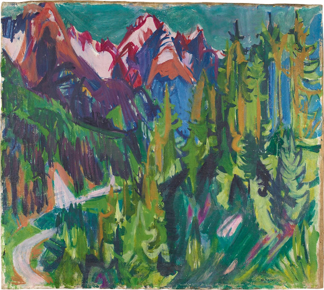 Mountain landscape near Davos by Albert Müller