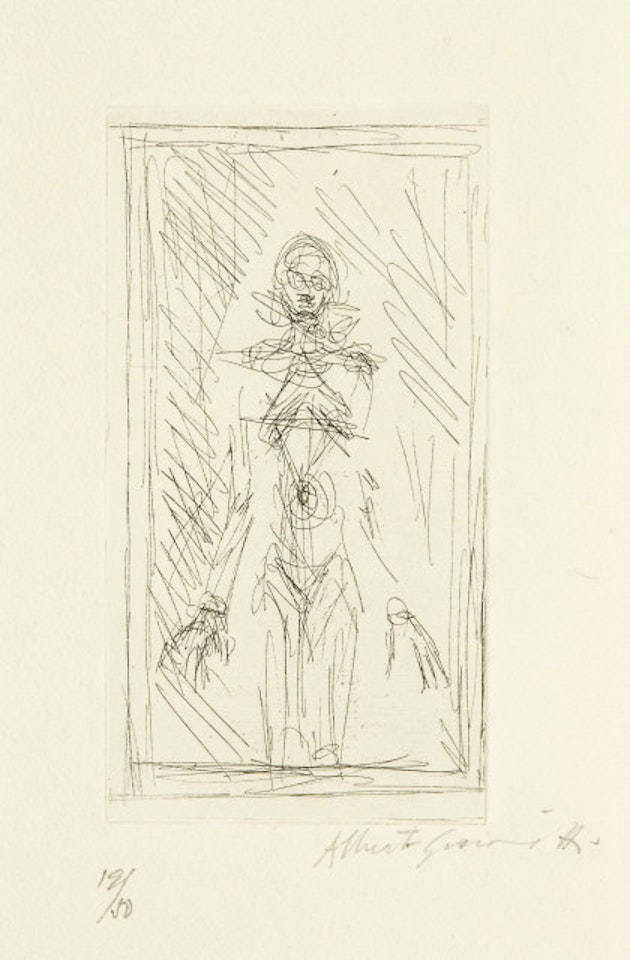 Femme nue de face à mi-corps by Alberto Giacometti