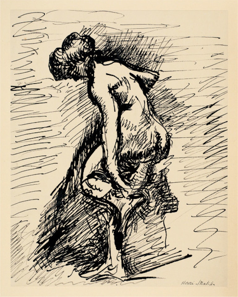 Just the profile, the pied gauche relevé by Henri Matisse