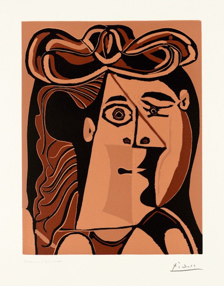 Tête de femme au chapeau; February 15 - March 1, 1962 by Pablo Picasso