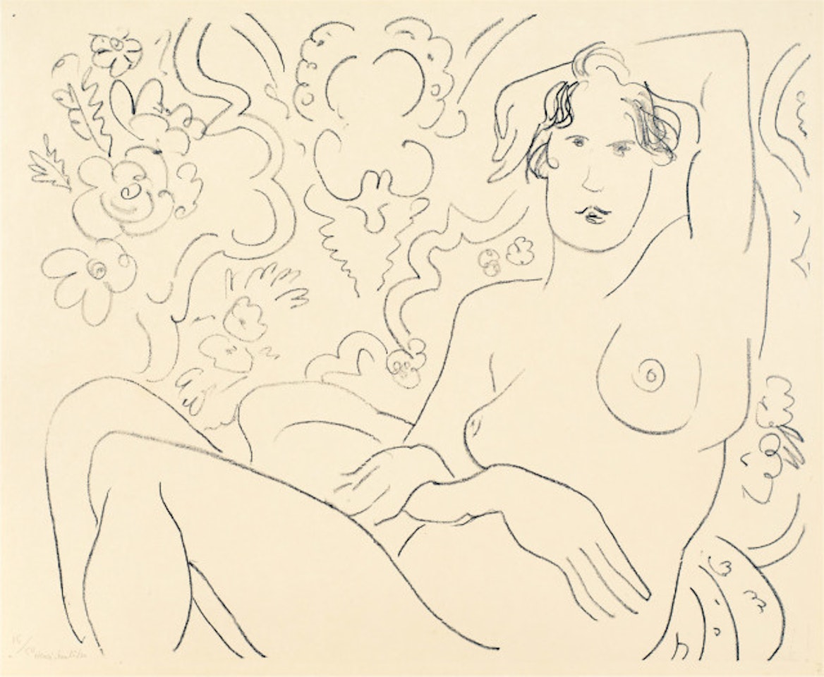 Nu assis, le bras gauche sur la tête by Henri Matisse