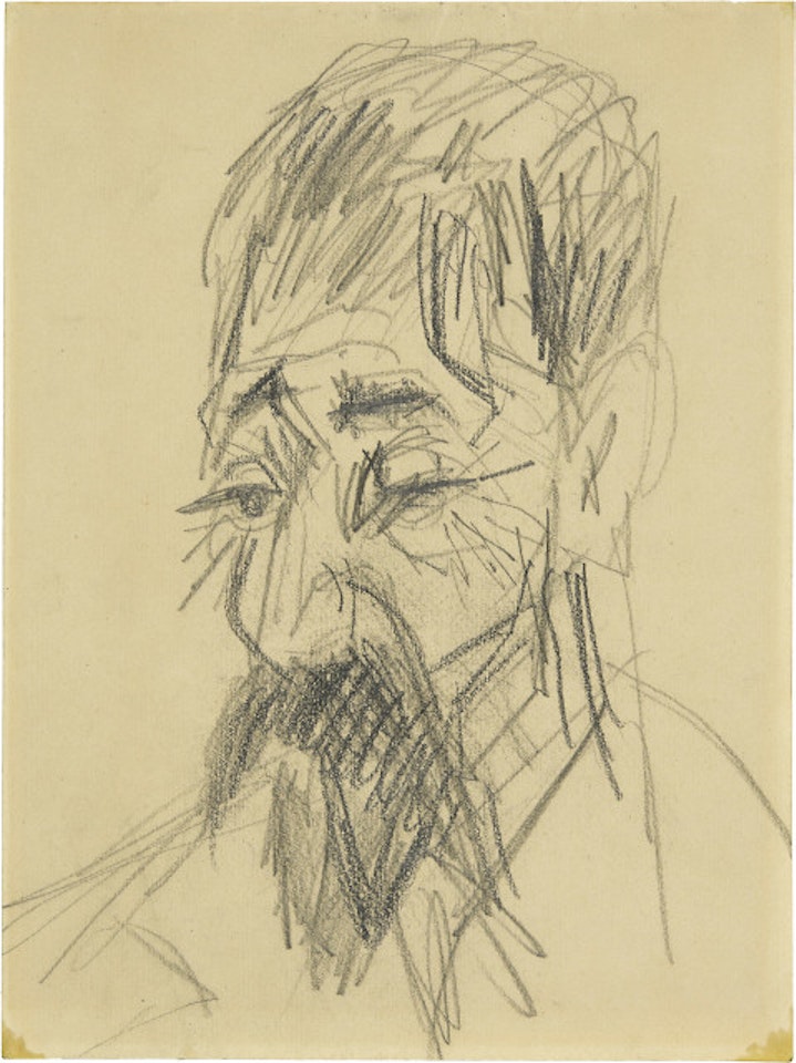 Head of a farmer with a beard by Ernst Ludwig Kirchner