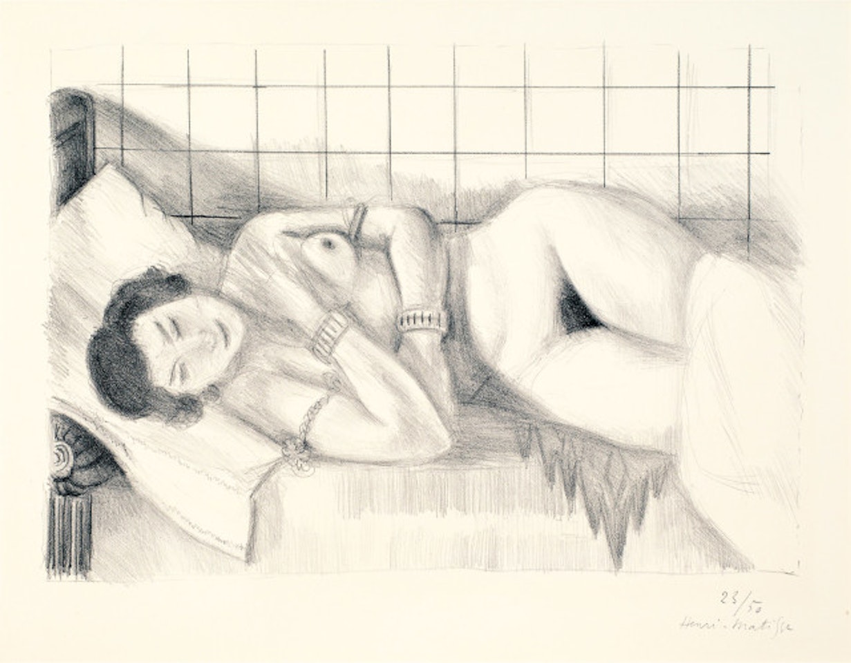 Figure endormie, chale sur les jambes by Henri Matisse