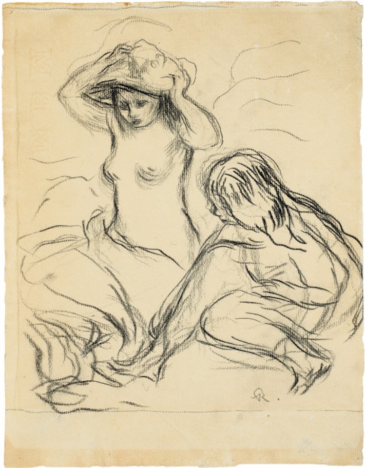 Les deux baigneuses by Pierre-Auguste Renoir