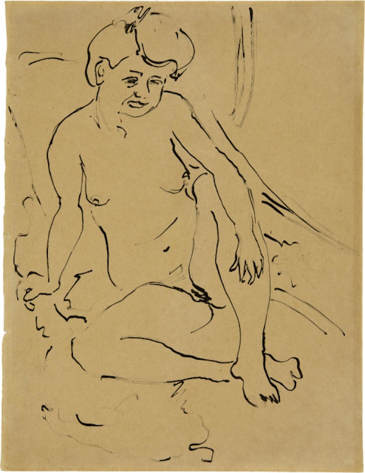 Sitting nude (Dodo) by Ernst Ludwig Kirchner