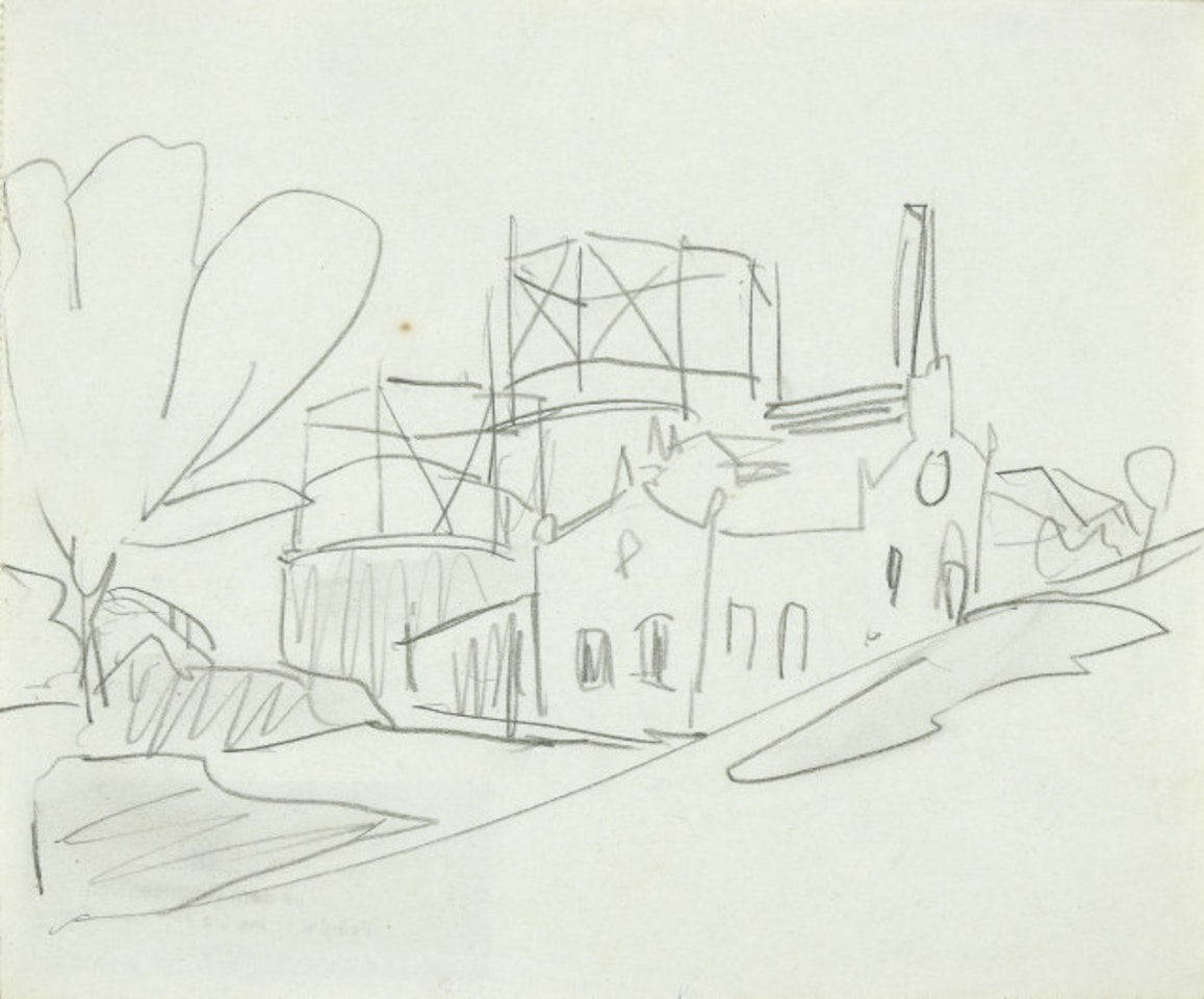 Gasometer in Dresden by Ernst Ludwig Kirchner