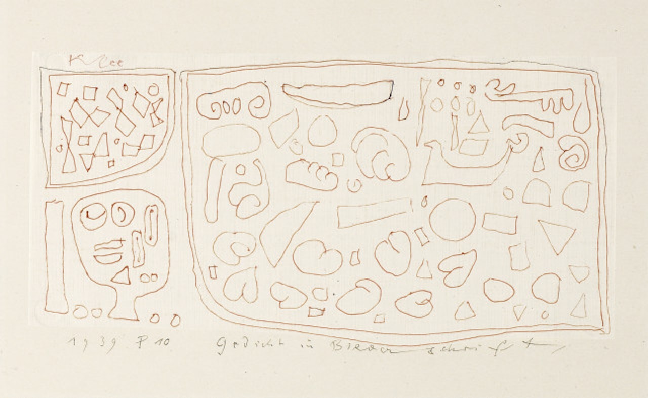 Poem in picture writing by Paul Klee