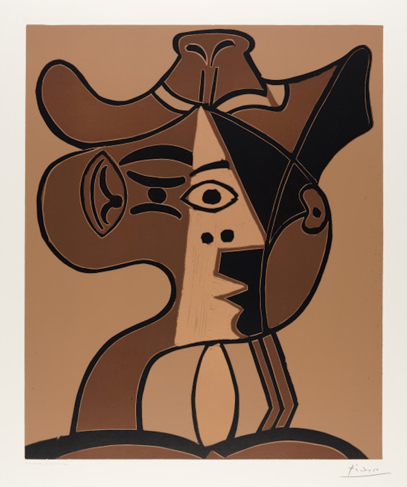 Grande tête de femme au chapeau by Pablo Picasso