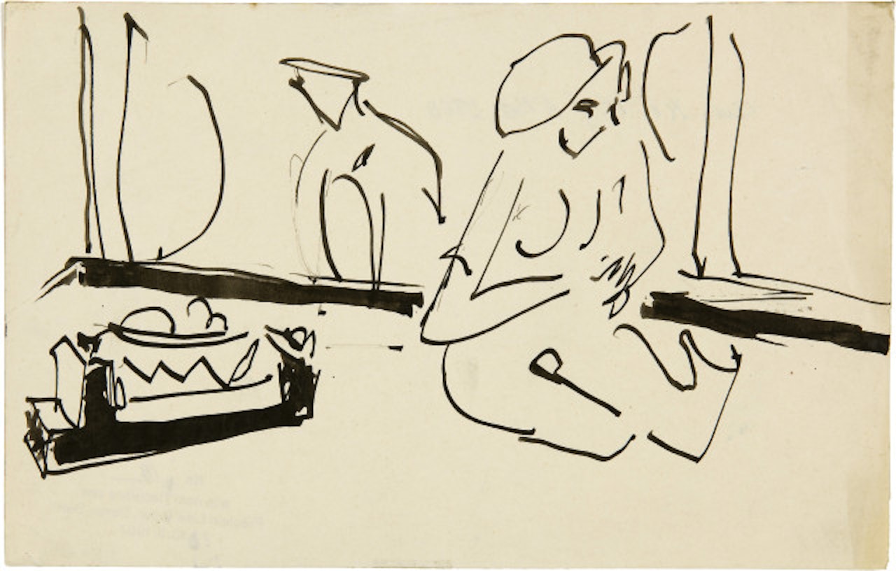 Nude and still life by Ernst Ludwig Kirchner