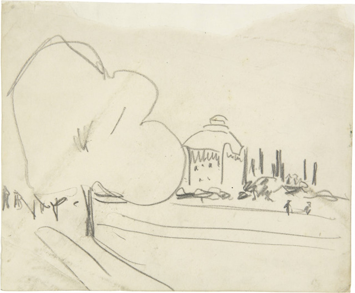 Street at the Park (Dresden) by Ernst Ludwig Kirchner