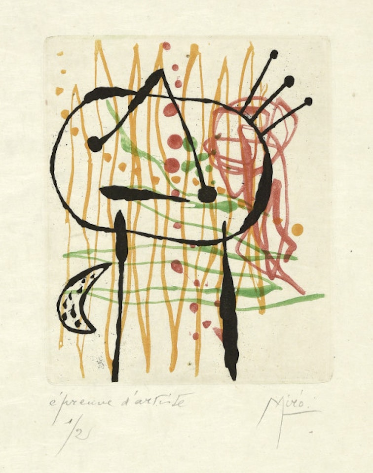 La Bague d"Aurore; Sheet 12 of the series by Joan Miró